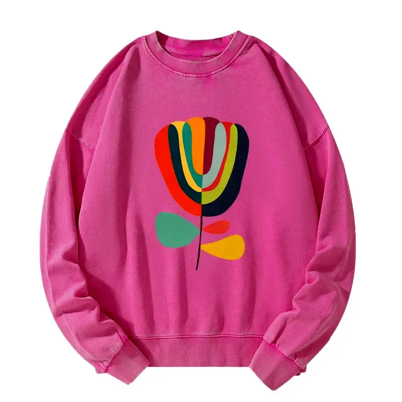 Kyoto Lion Colorful Flower Sweatshirt