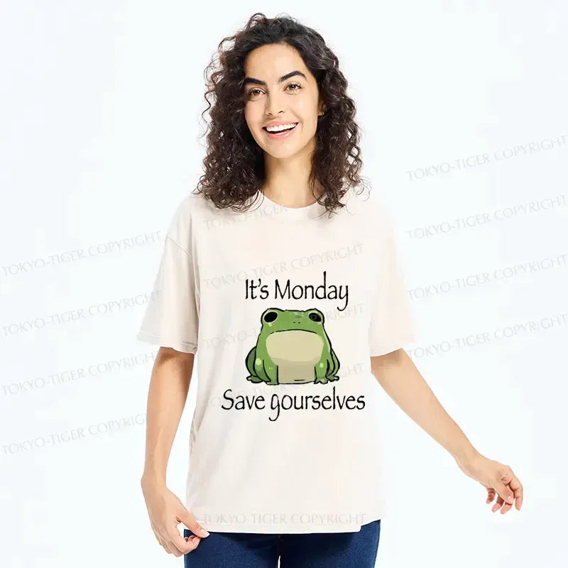 funny frog t-shirt for monday