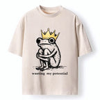 Japanese retro meme t-shirt for daily wear