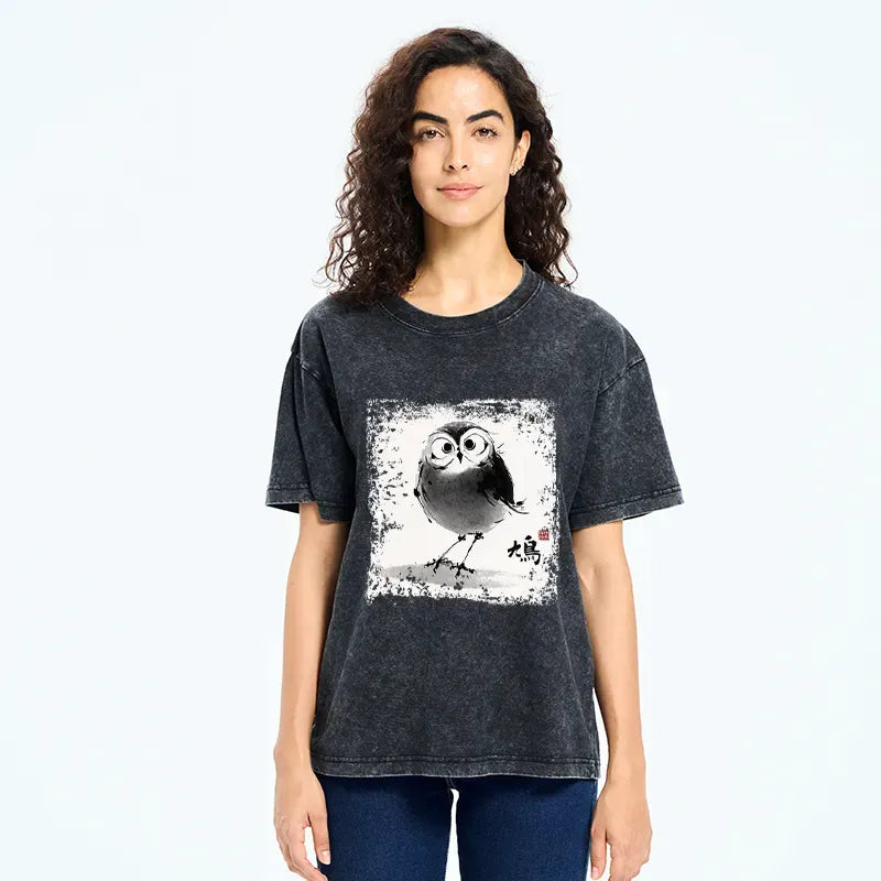 Unisex Cotton T-Shirt with Japanese Art