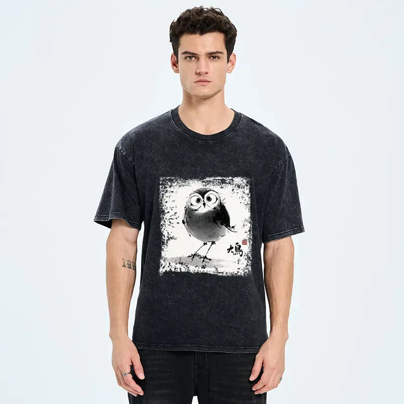 Unisex Cotton T-Shirt with Japanese Art