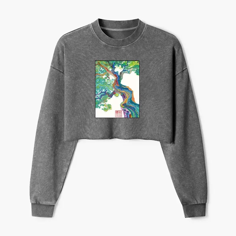 Colorful Magic Tree Japanese Streetwear Sweatshirt