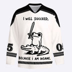Kyoto-Lion Warrior Frog Funny Meme Long-Sleeve Hockey Jersey