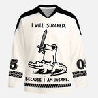 Kyoto-Lion Warrior Frog Funny Meme Long-Sleeve Hockey Jersey