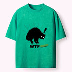 Cat Vs Cucumber Washed T-Shirt Gift