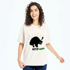 Cat Vs Cucumber Washed T-Shirt Gift