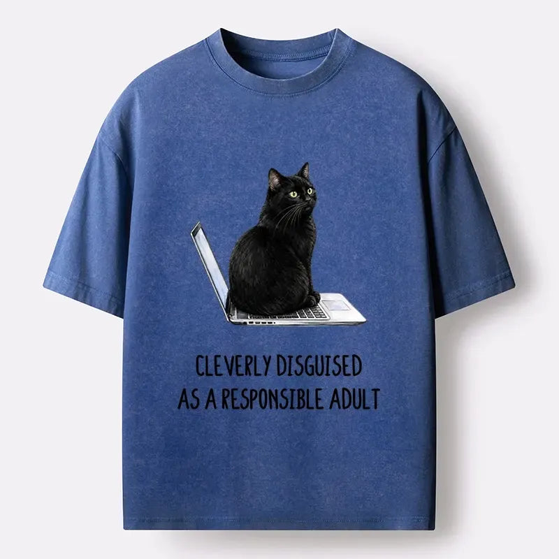 Unisex Cat T-Shirt for Daily Wear Summer