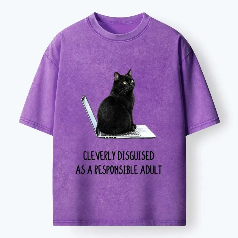 Unisex Cat T-Shirt for Daily Wear Summer