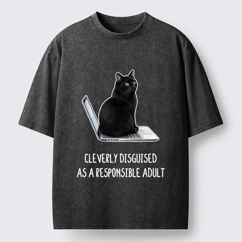 Unisex Cat T-Shirt for Daily Wear Summer