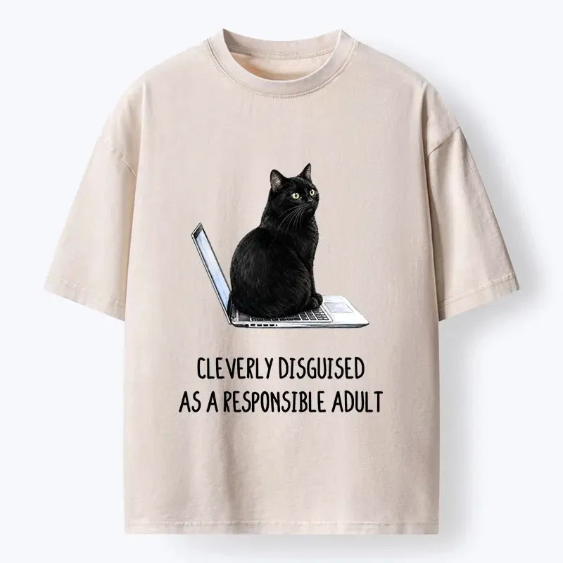 Unisex Cat T-Shirt for Daily Wear Summer