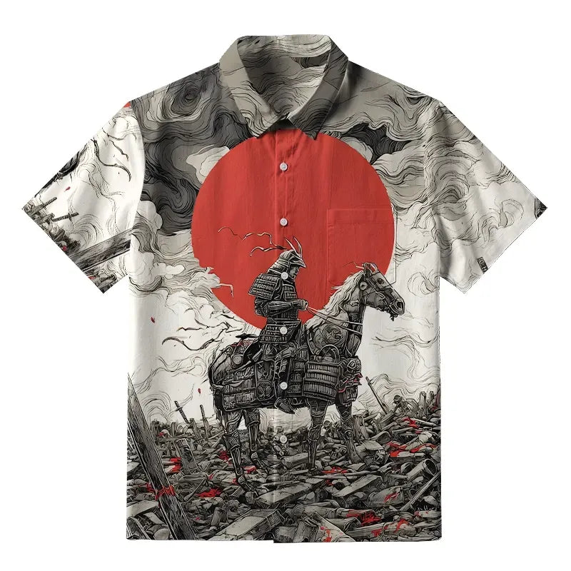 Japanese Samurai Button-up Shirt