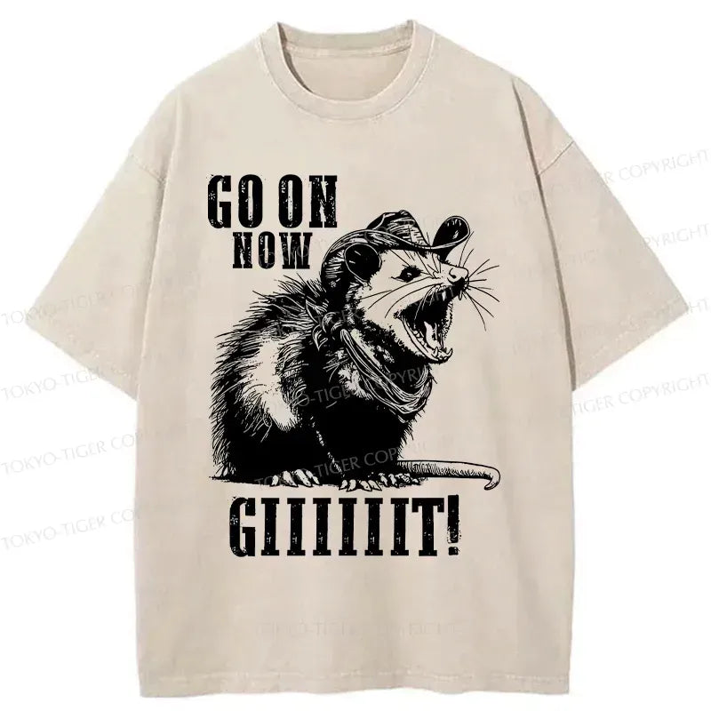 Japanese vintage possum t-shirt for streetwear