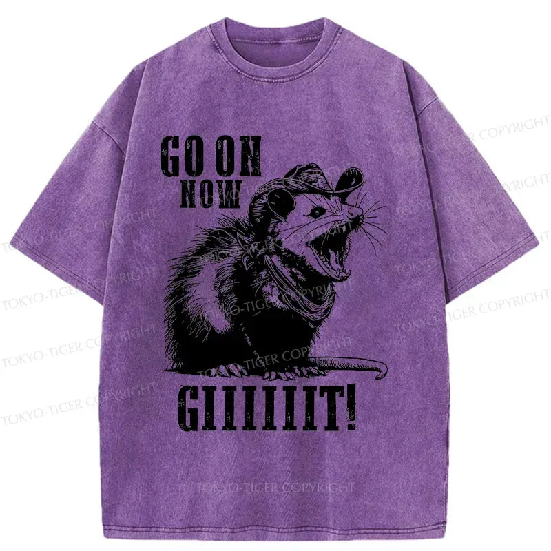 Kyoto-Lion Surprised Possum Washed T-Shirt
