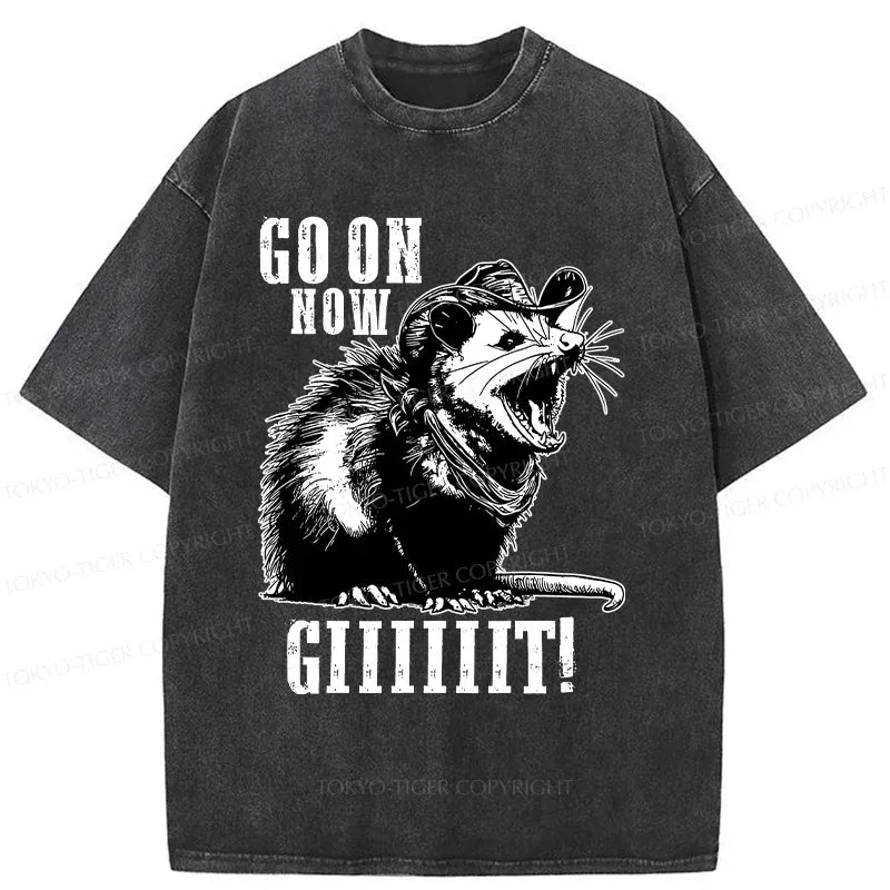 Japanese vintage possum t-shirt for streetwear