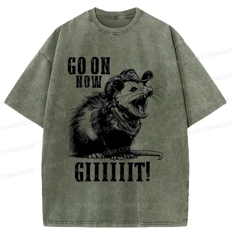 Kyoto-Lion Surprised Possum Washed T-Shirt