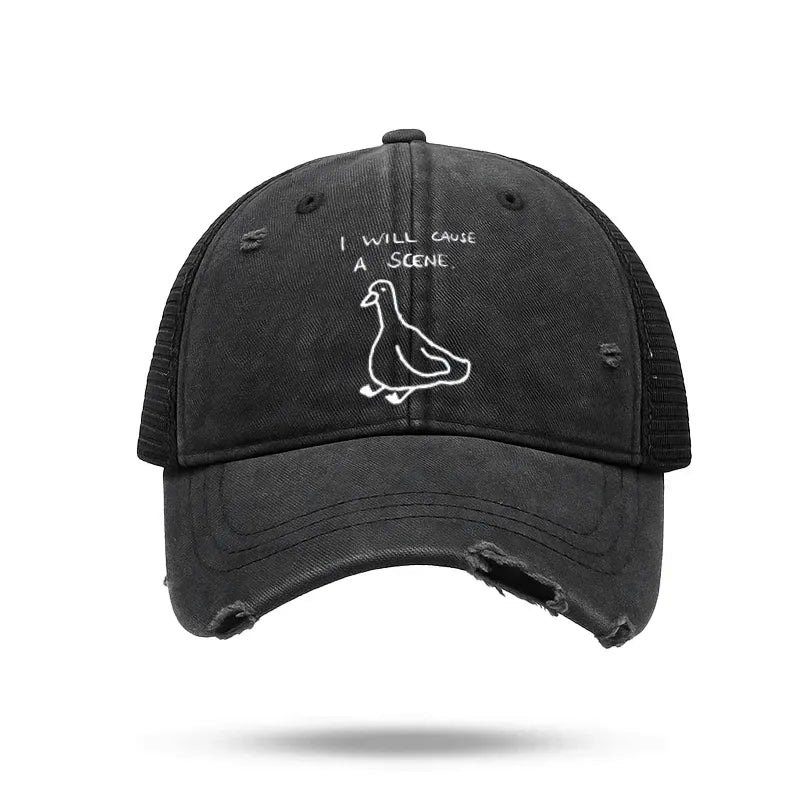 Kyoto-Lion Stupid Goose Funny Japan Retro Trucker Cap