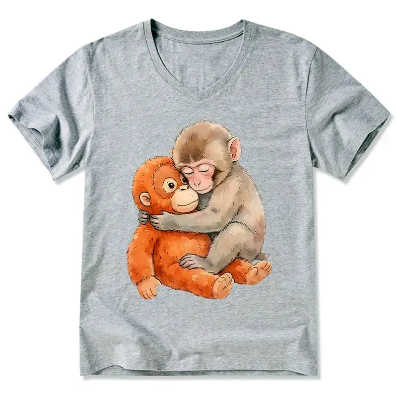 Kyoto-Lion Poor Punch V-Neck Tee on Sale