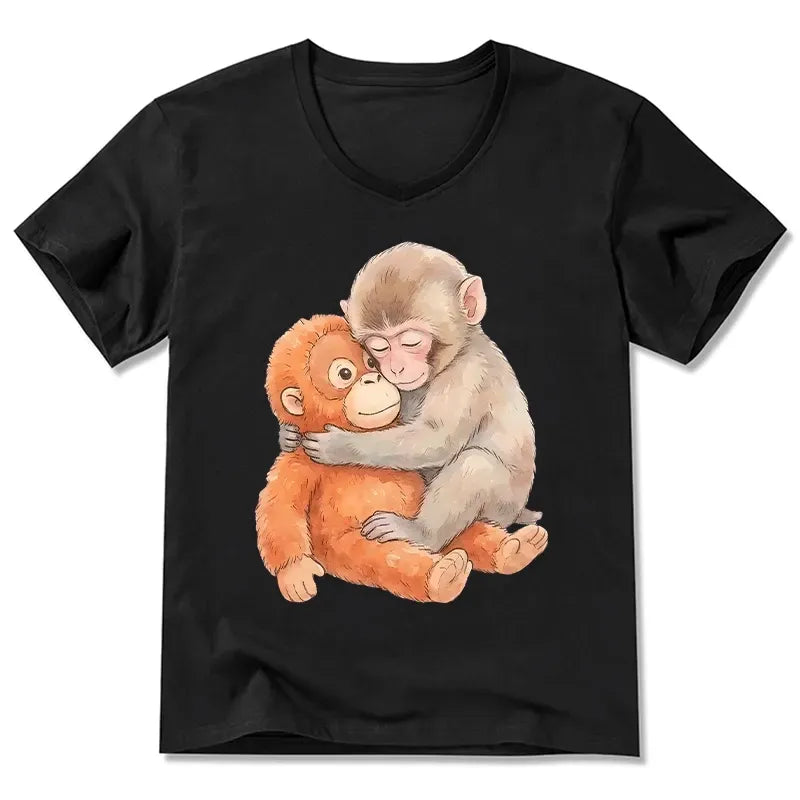 Kyoto-Lion Poor Punch V-Neck Tee on Sale