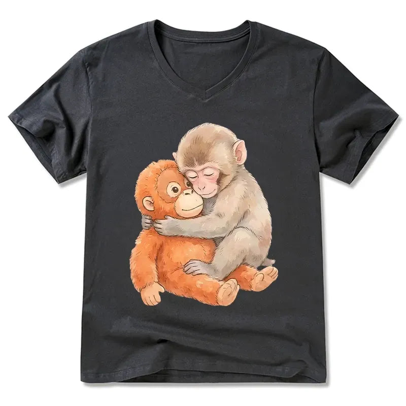 Kyoto-Lion Poor Punch V-Neck Tee on Sale