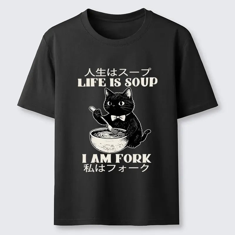 Classic unisex cat t-shirt for daily wear