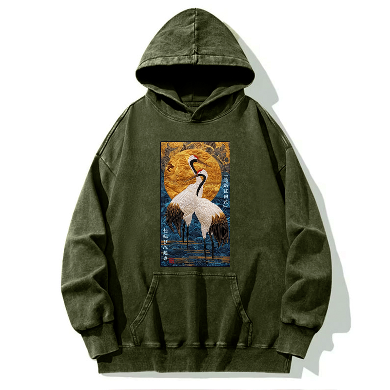 Kyoto-Lion Fall Seven, Rise Eight - Haste Makes Waste Washed Hoodie