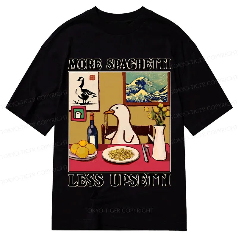 Funny Goose Spaghetti Cotton Tee for Men