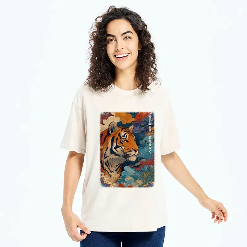 Vintage Japanese Tiger Shirt for Men