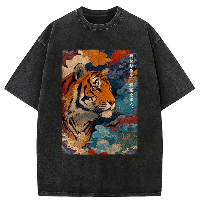 Vintage Japanese Tiger Shirt for Men