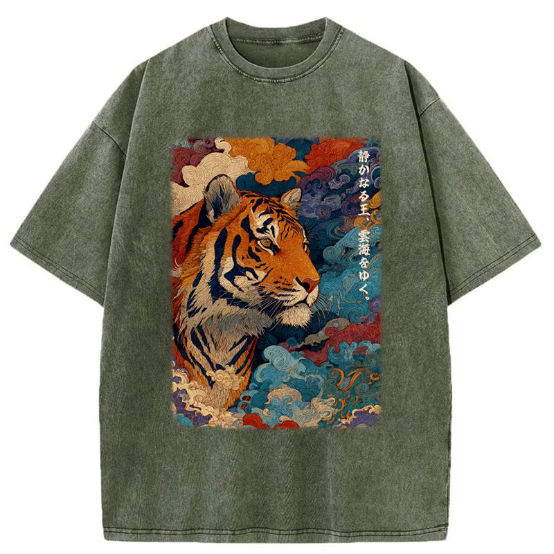 Vintage Japanese Tiger Shirt for Men