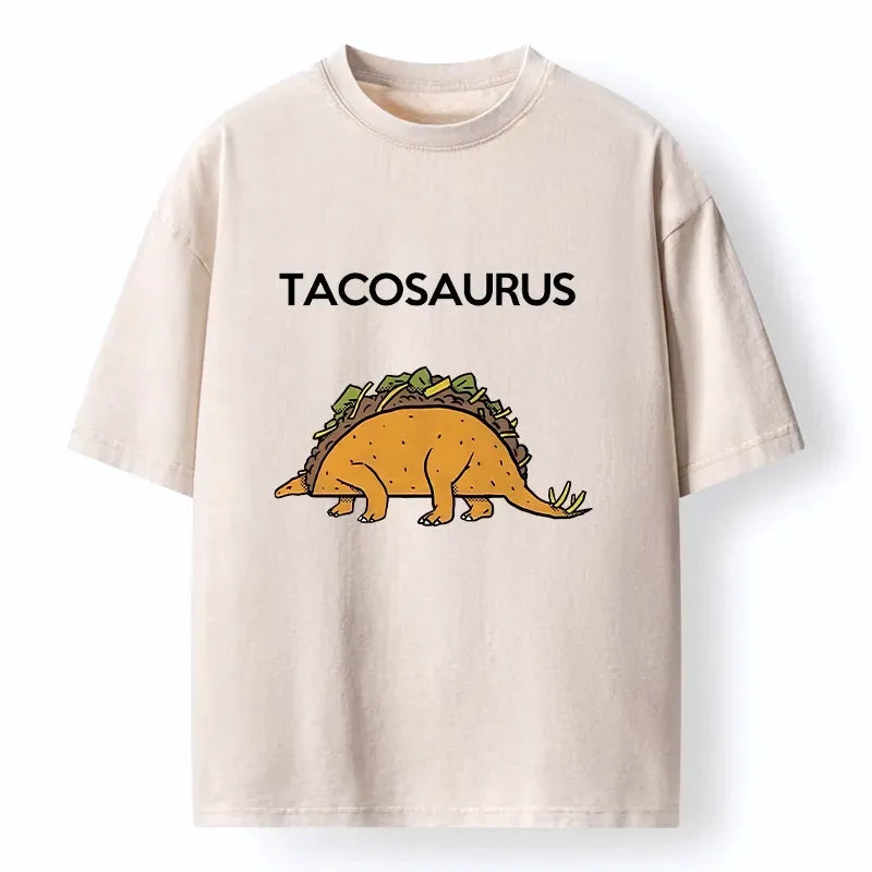 Kyoto-Lion Funny Tacosaurus Washed T-Shirt