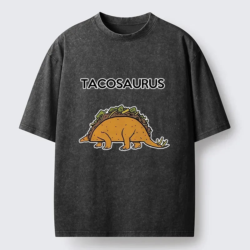 Kyoto-Lion Funny Tacosaurus Washed T-Shirt