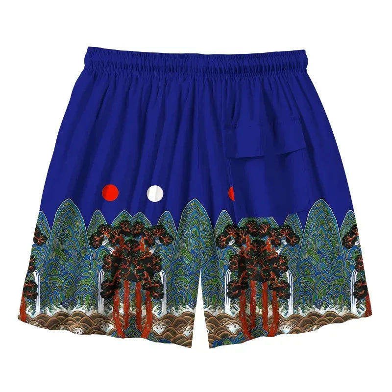 Men's Aloha Swim Trunks for Beach Vacation