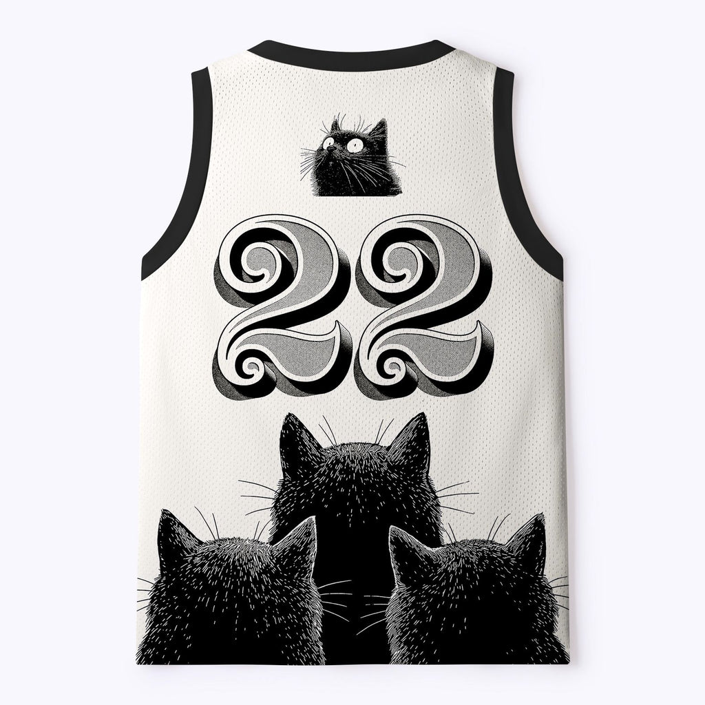 Kyoto-Lion Four Cats Staring At You Mesh Tank Top