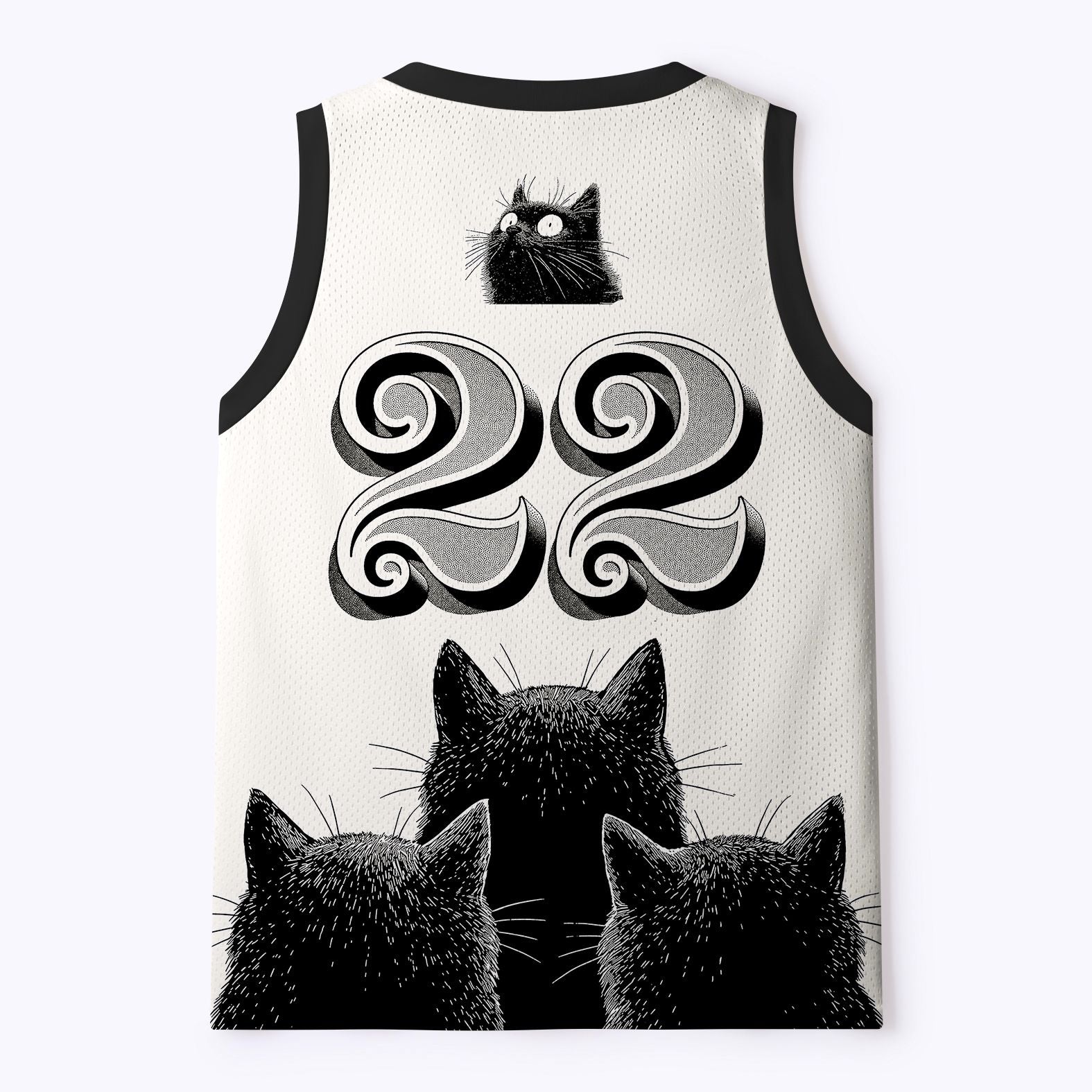 Kyoto-Lion Four Cats Staring At You Mesh Tank Top