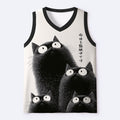 Staring Cat Mesh Tank Top On Sale