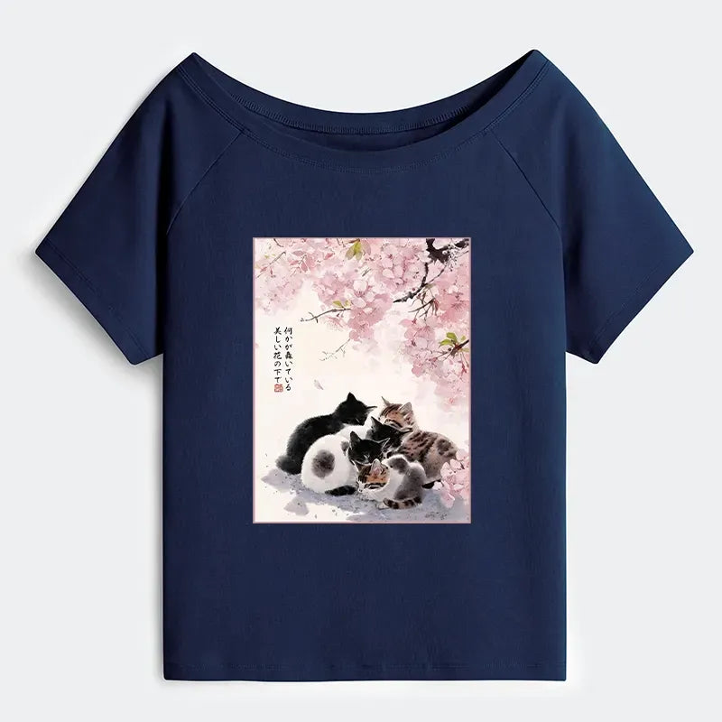 Kyoto Lion Sakura Garden Shirt for Vacation