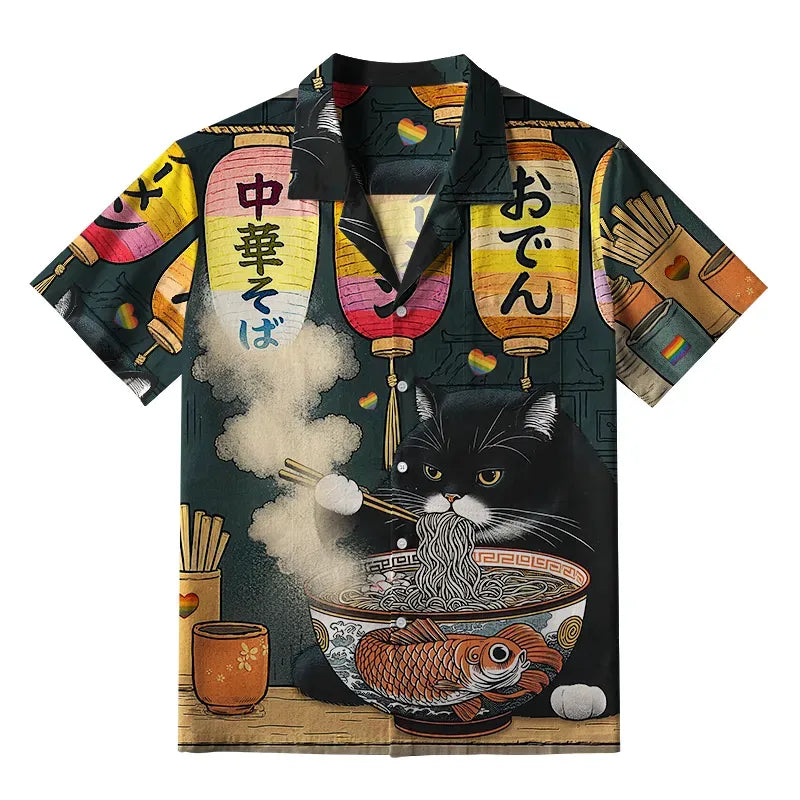 Kyoto Lion Ukiyo-e Hawaiian Shirt Free Shipping