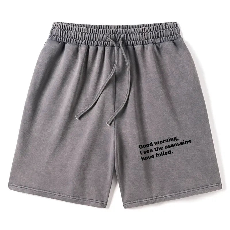 Japanese Art Washed Shorts for Summer