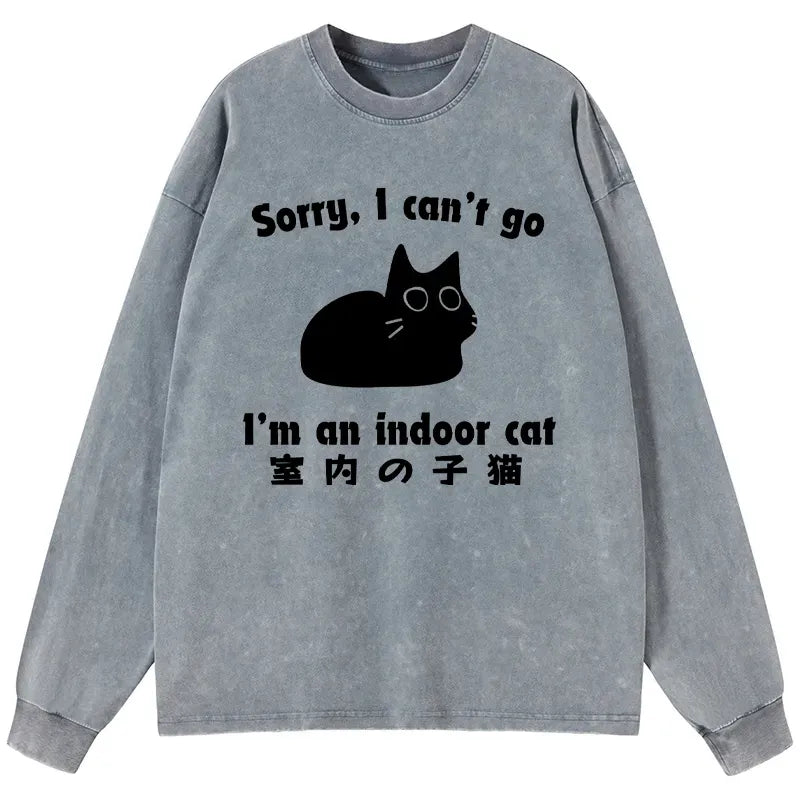 Kyoto-Lion Indoor Kitten Washed Long Sleeve T-Shirt