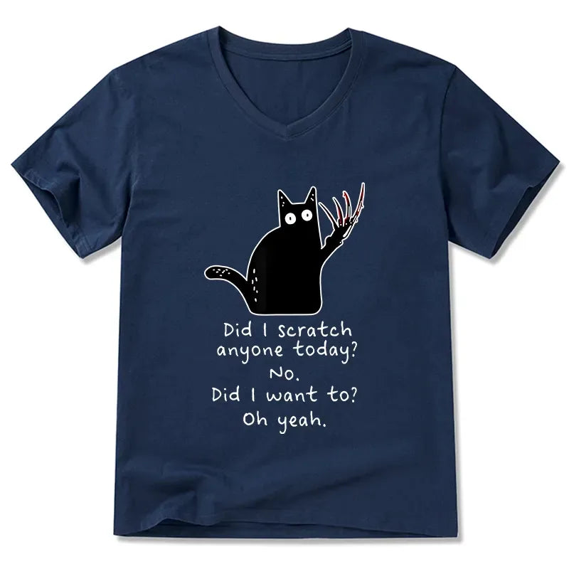 Unisex Japanese Cat V-Neck Classic T-Shirt
