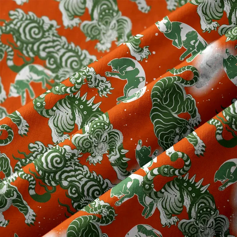 Japanese Tiger Aloha Shirt for Summer