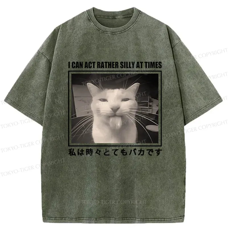 Washed Japanese Lion T-Shirt for Everyday Wear