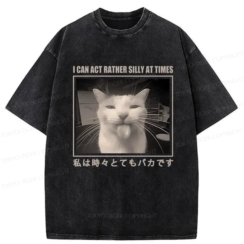 Kyoto-Lion I Can Act Rather Silly At Times Washed T-Shirt