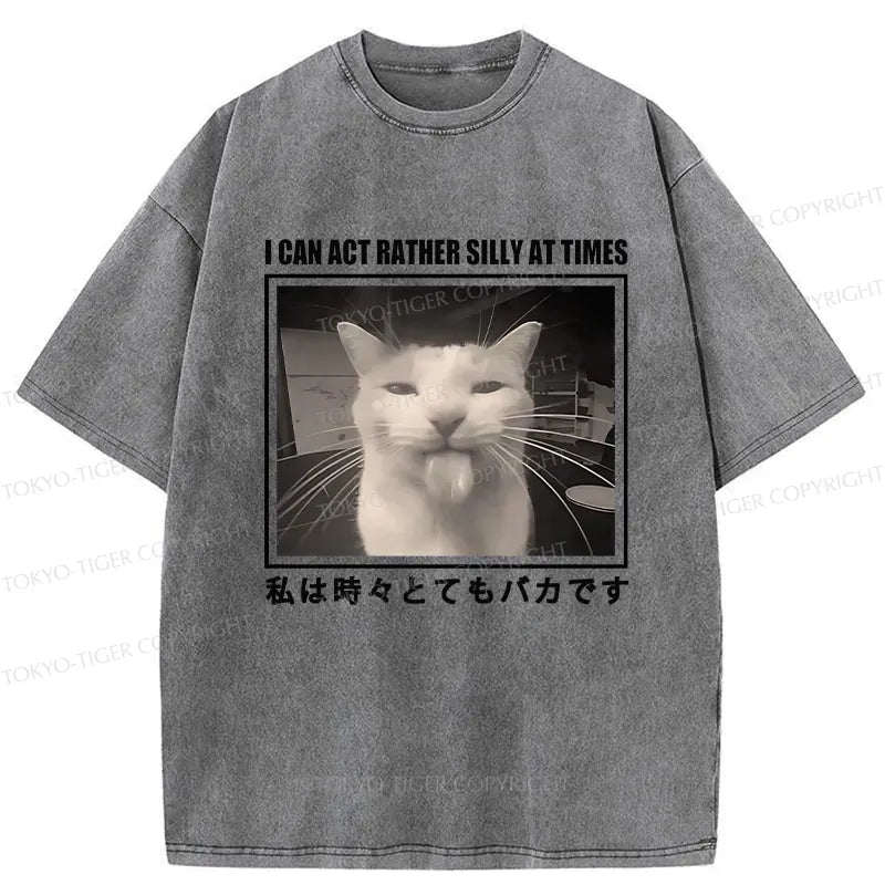 Kyoto-Lion I Can Act Rather Silly At Times Washed T-Shirt