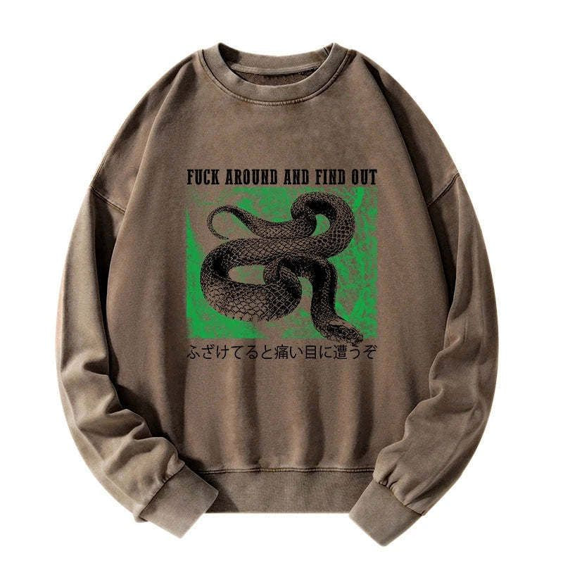 unisex japanese style snake sweatshirt
