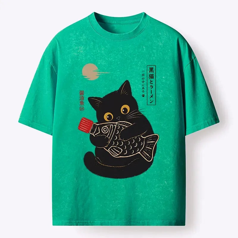Washed Cat Tee Gift Idea