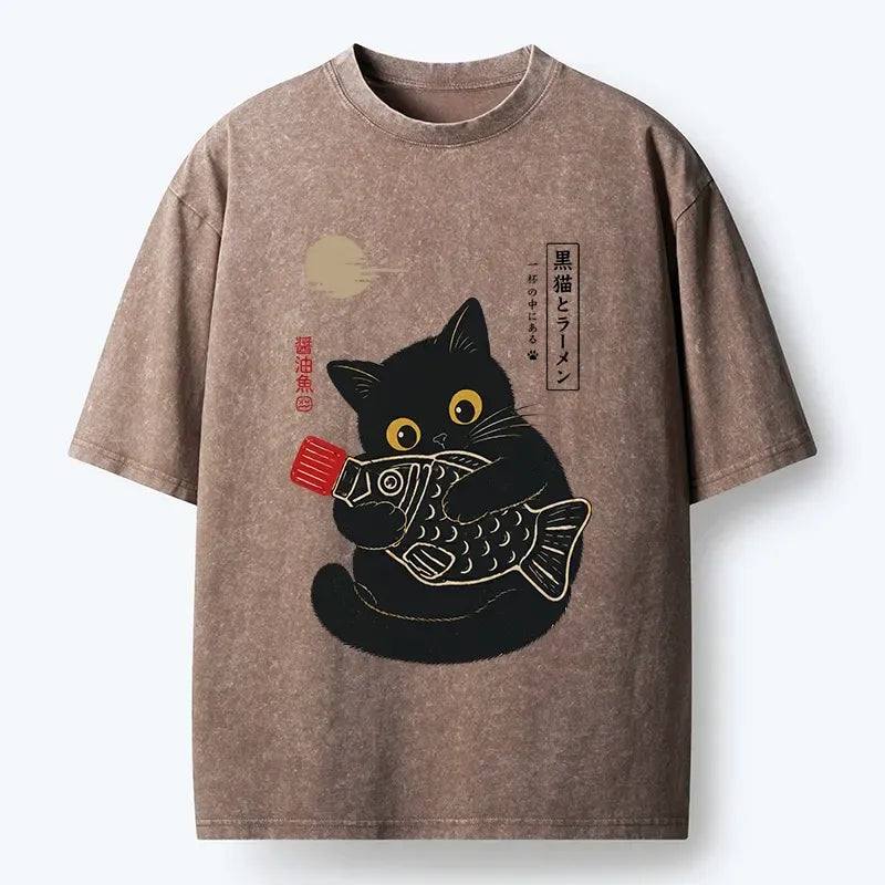 Washed Cat Tee Gift Idea