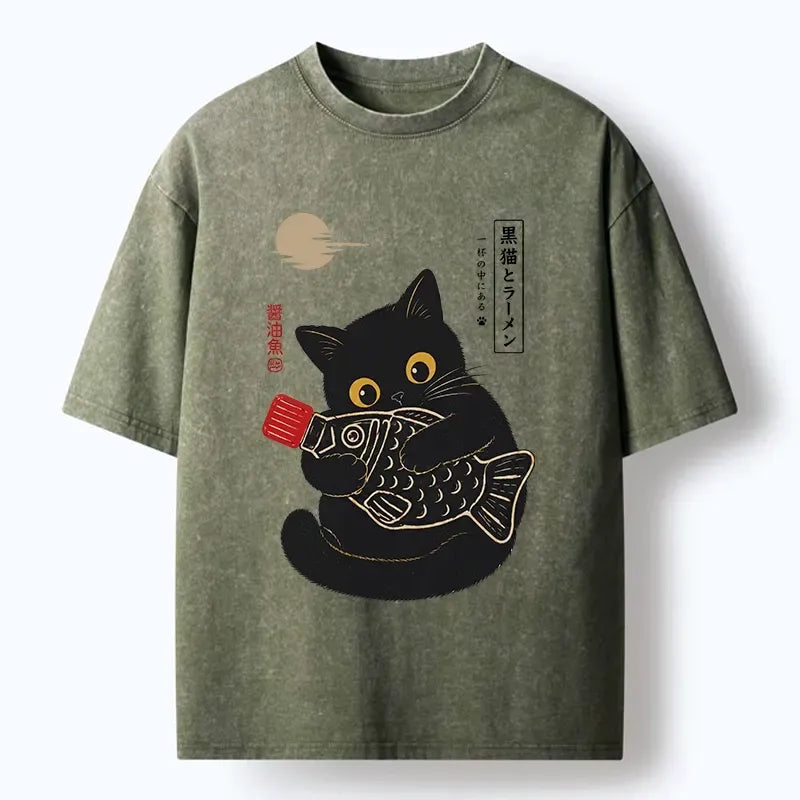 Washed Cat Tee Gift Idea