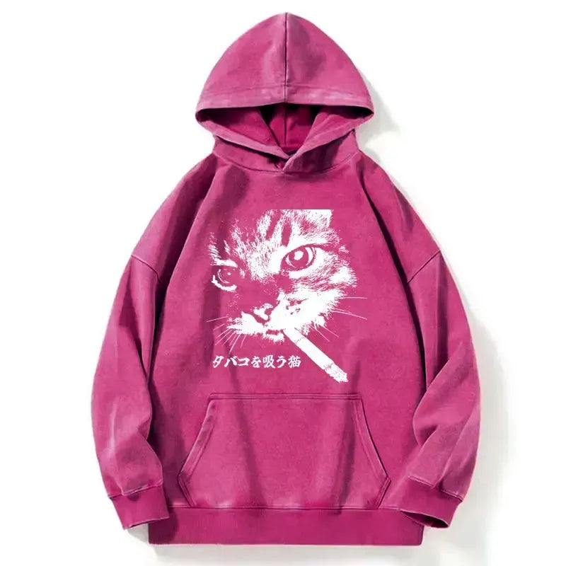 japanese vintage washed hoodie for daily wear