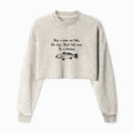 Washed Crop Sweatshirt with Free Shipping